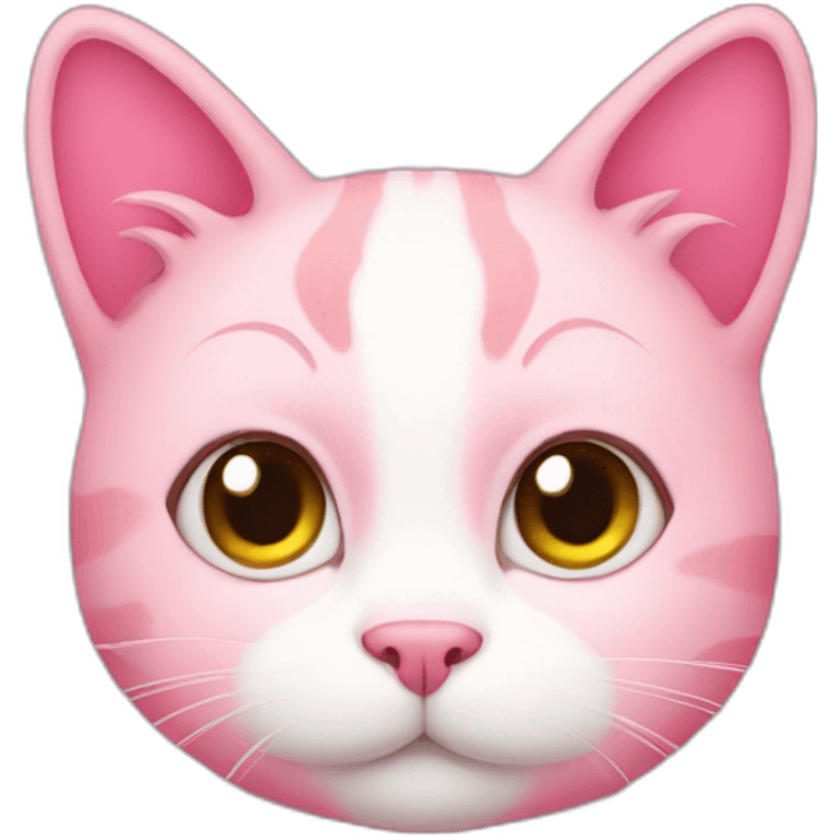 Cute pink cat emoji