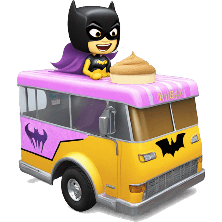 Batgirl’s fastest hot rod tri-axle ice cream truck  emoji