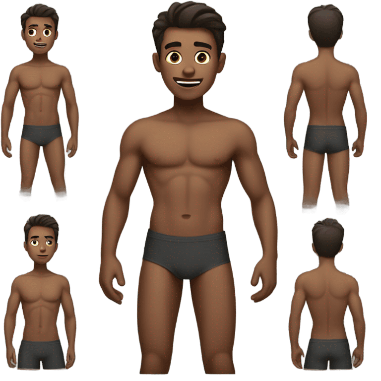 slim boy shirtless emoji