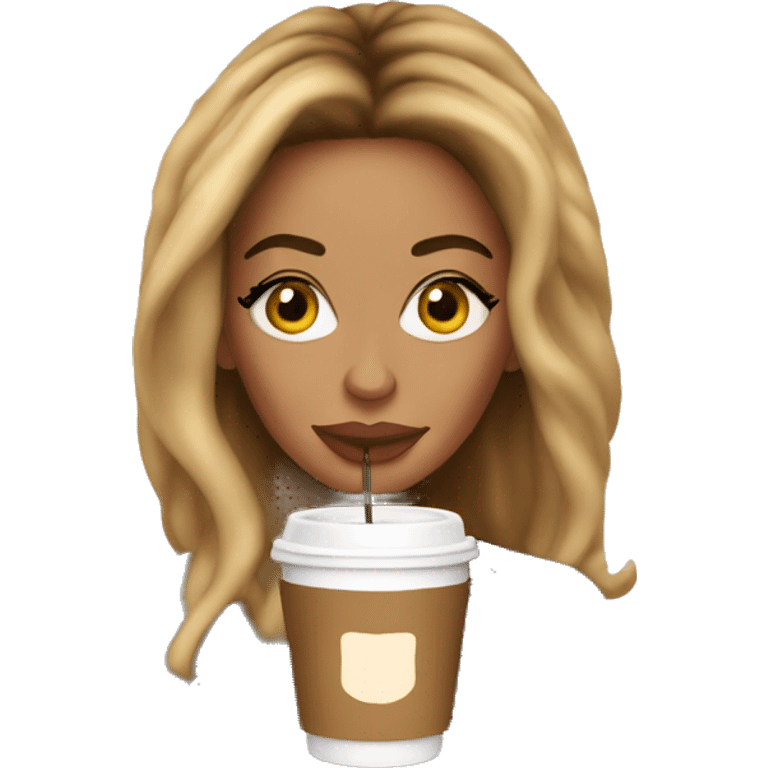 Beyoncé drinkin coffee emoji