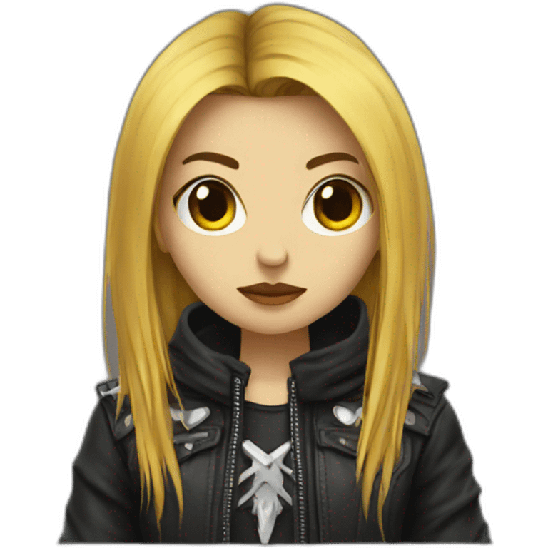 metalhead girl emoji