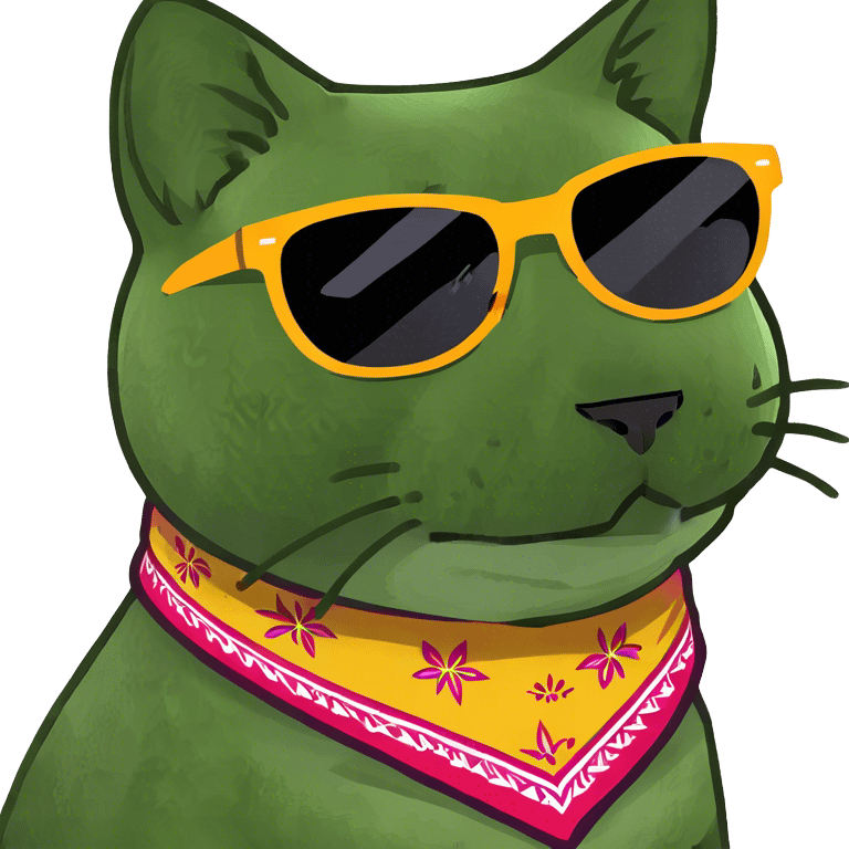 Cat with sunglasses emoji