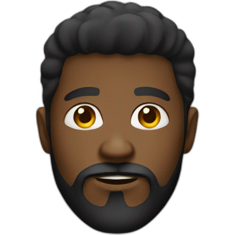 black trendy dude with beard emoji