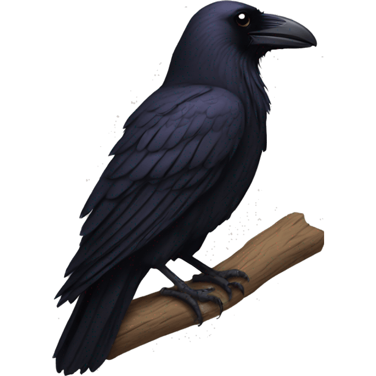 Raven perched  emoji