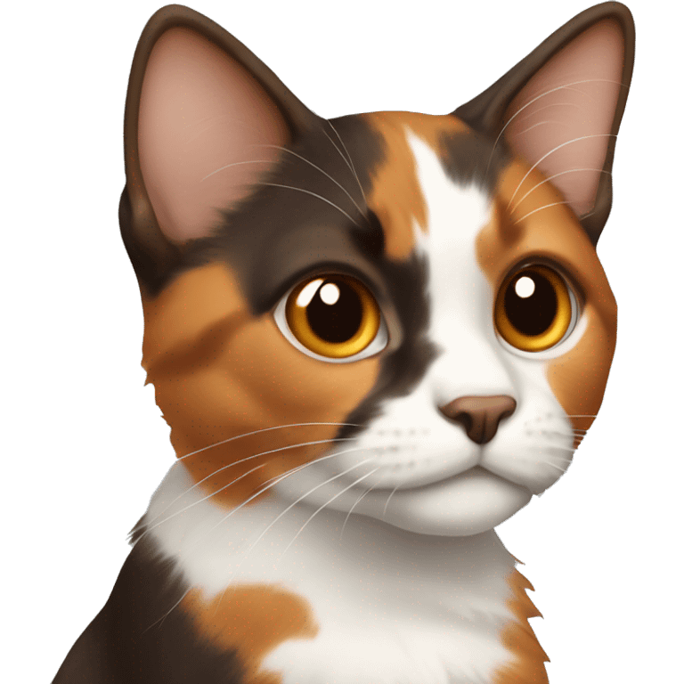 Brown and orange calico emoji