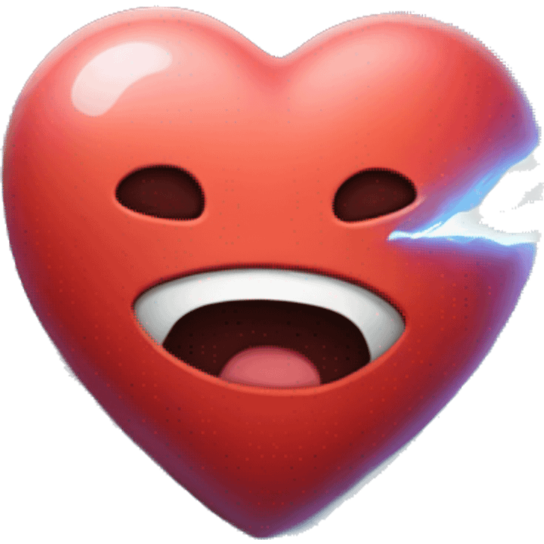 Heart with a thunder emoji