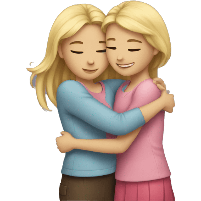 girl best friends hugging  emoji