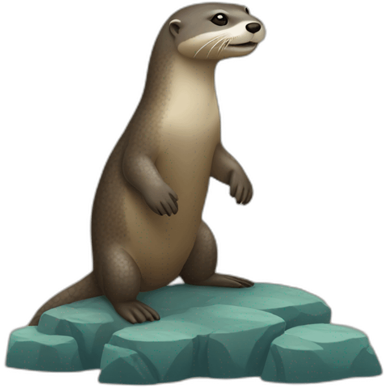 loutre sur tortue emoji