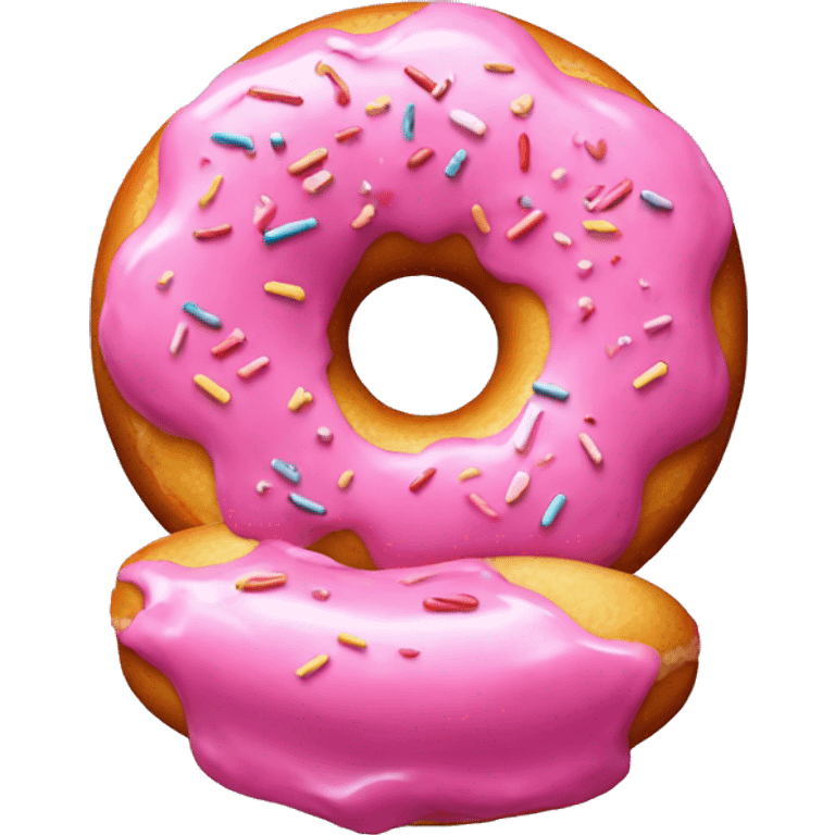 Pink donut emoji