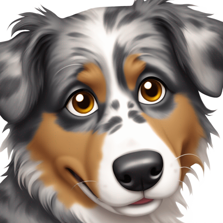 Australian Shepard in dog food  emoji