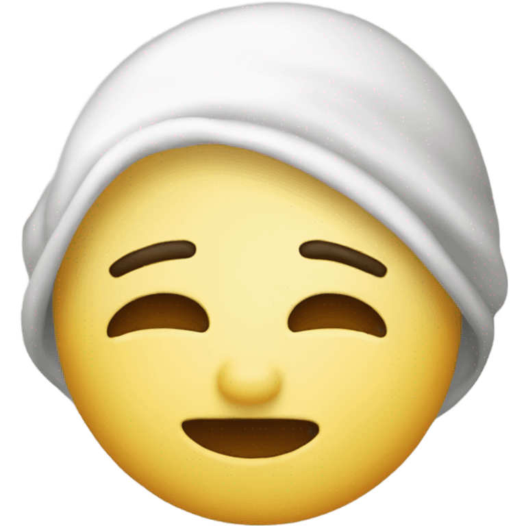 Exhausted emoji with lashes and a bonnet  emoji