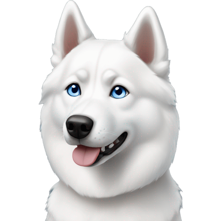 White husky blue eyes emoji