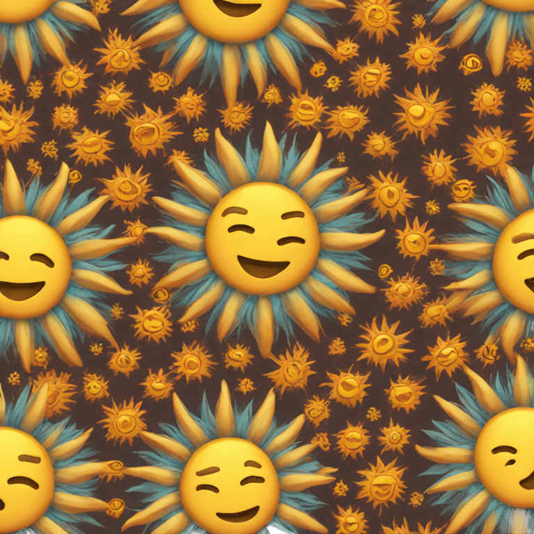 Hippie sun emoji