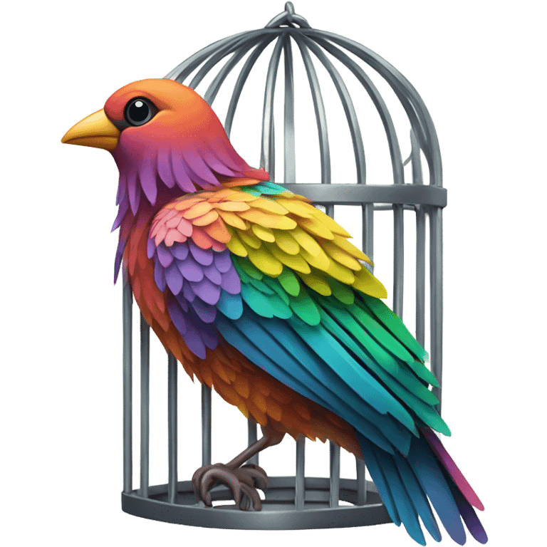 Bird in cage emoji