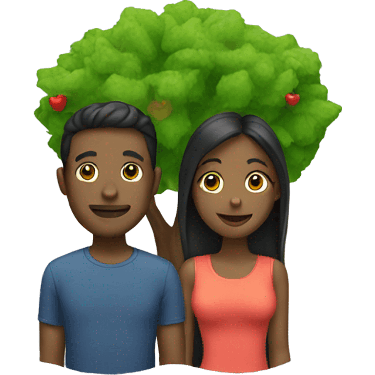 couple under the tree emoji