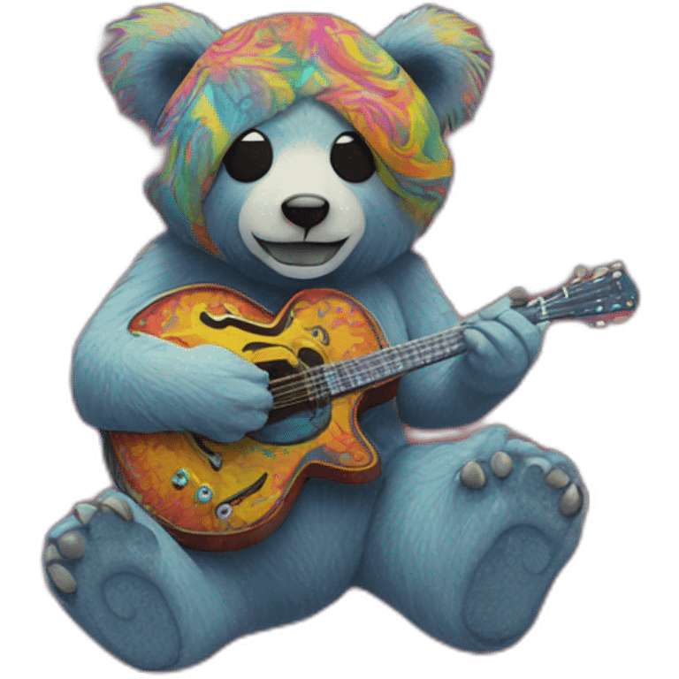 psychedelic grateful dead bear emoji