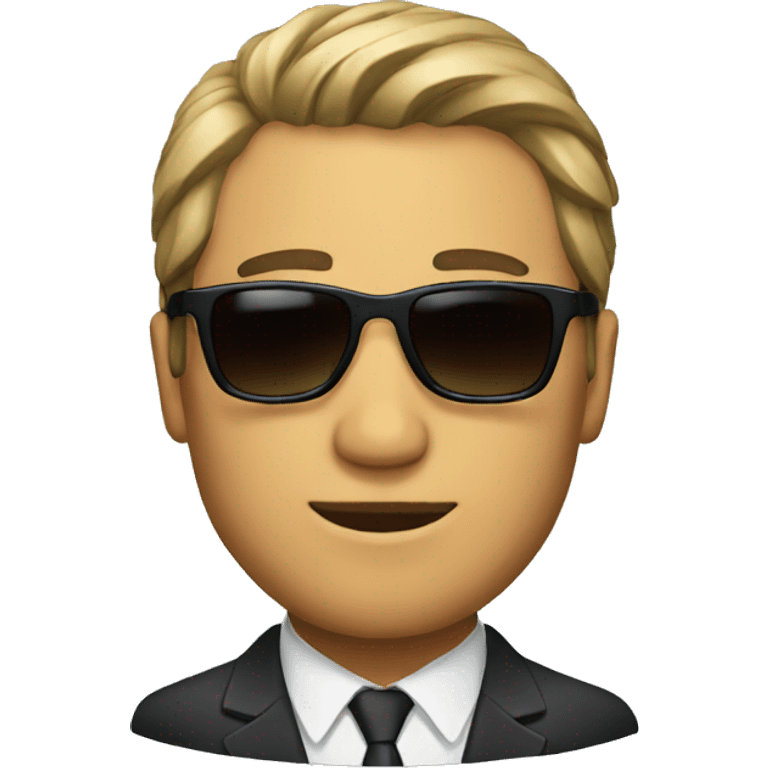 man with a suit and sunglasses emoji