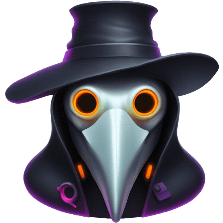 plague doctor with neon elements emoji