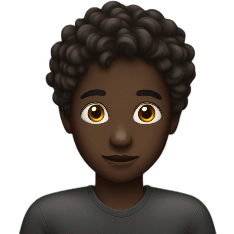 a young dark skin boy with locks emoji