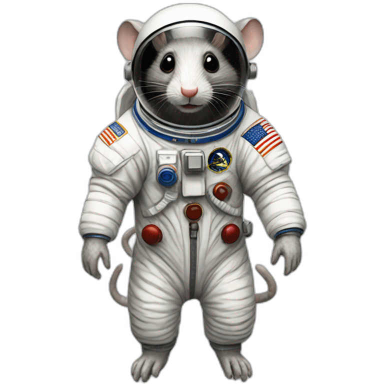 astronaut old rat realistic emoji