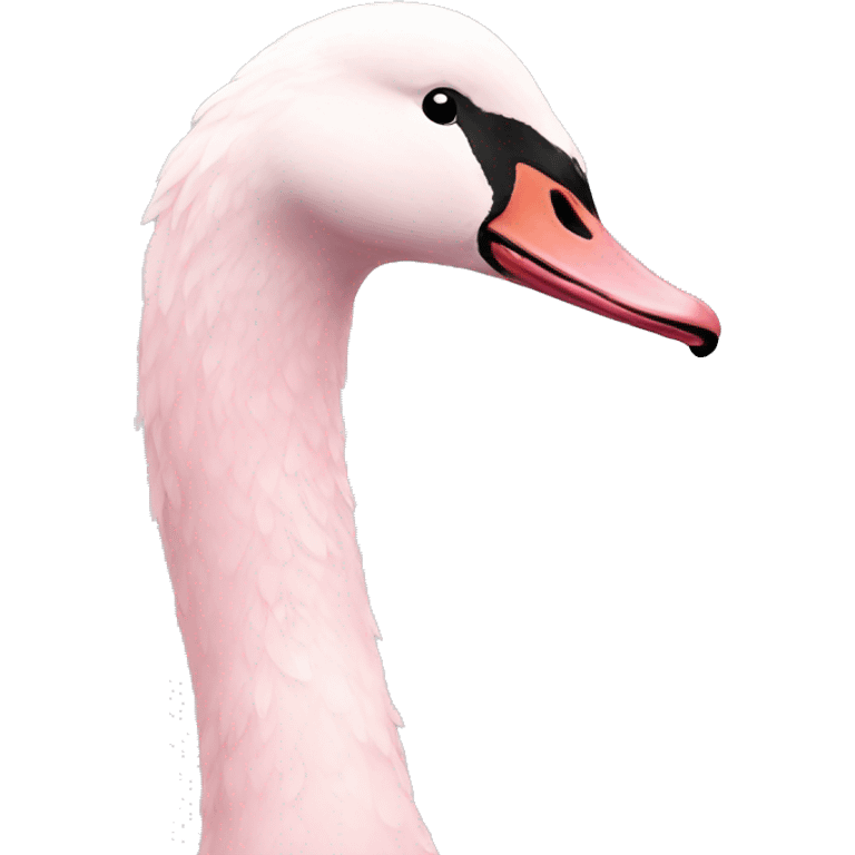 pastel pink swan emoji