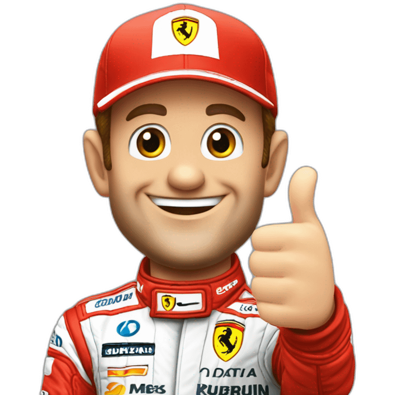 rubinho-barrichello-ferrari-thumbs-up emoji