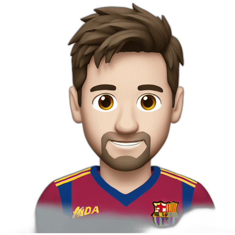 messi with a madrid shirt emoji