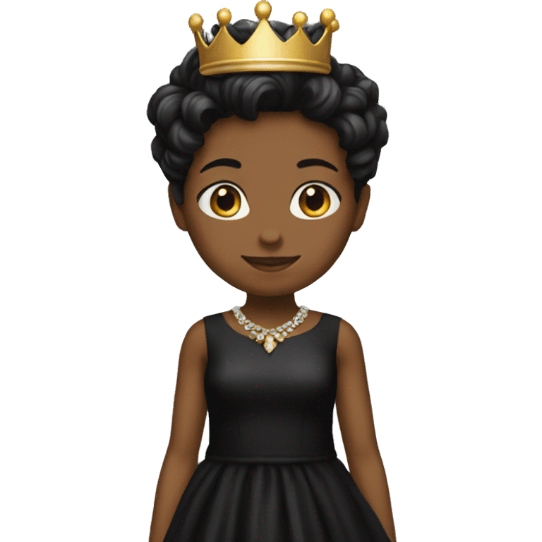 Black crown black dress emoji