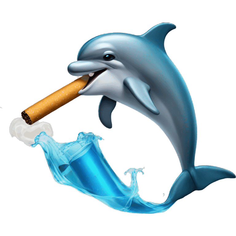 Dolphin and cigarette  emoji