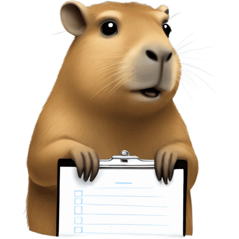 Capybara clipboard emoji