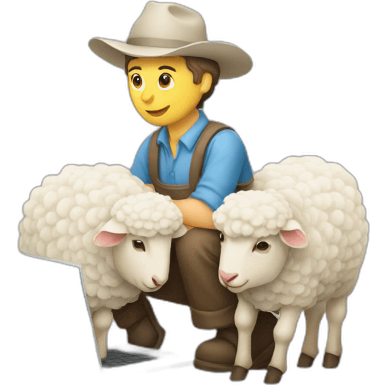 pale-farmer-with-sheep-using-laptop emoji