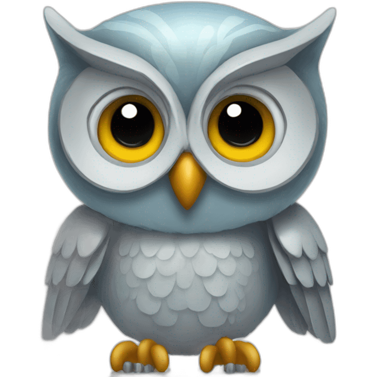 owl named Amoska, robots, english lesson emoji