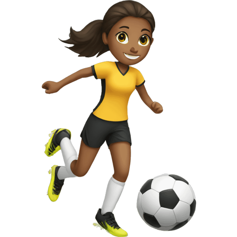 girl playing soccer emoji