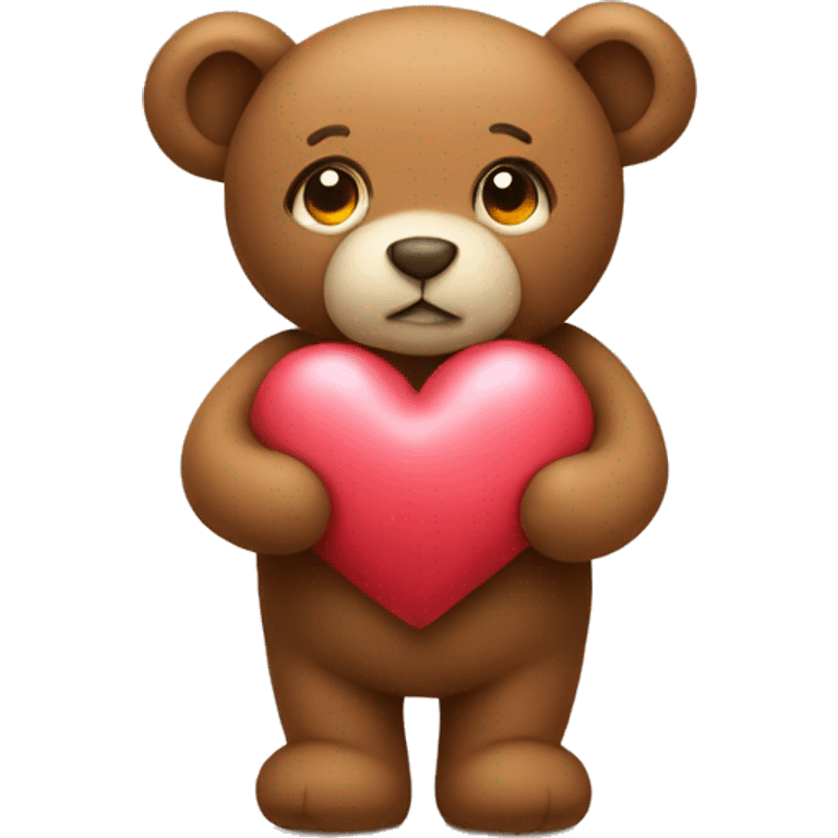 teddy holding heart emoji