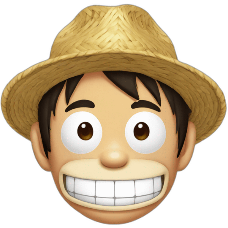 Monkey.d.luffy avec un chapeau de paille emoji