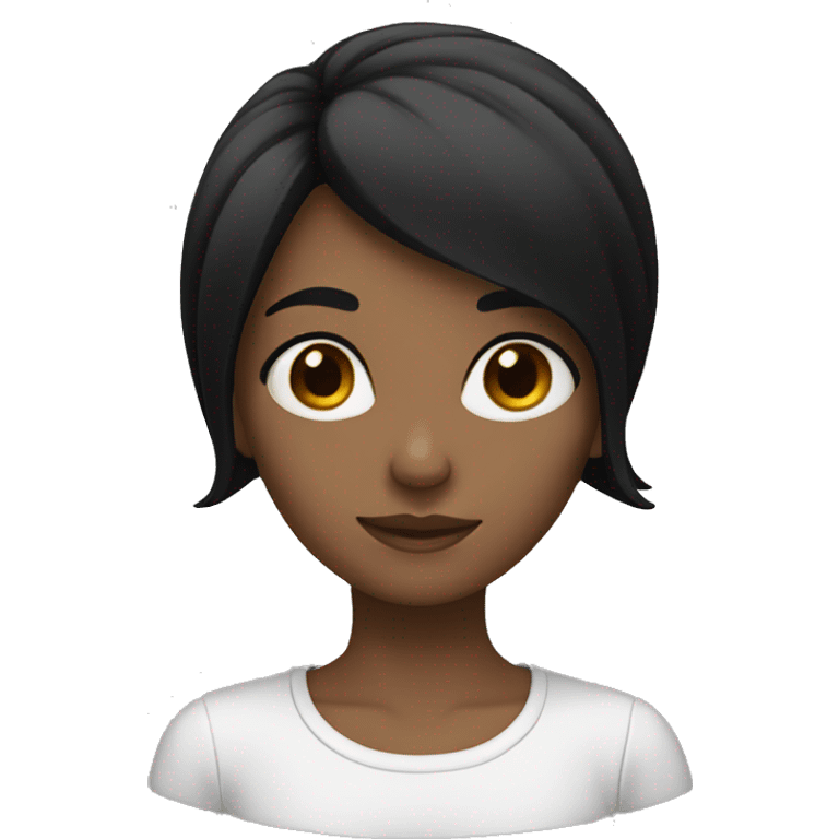 Girl with black hair emoji