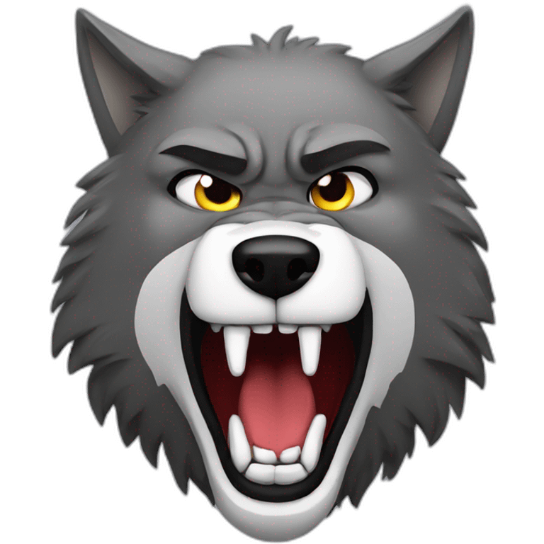 angry wolf emoji