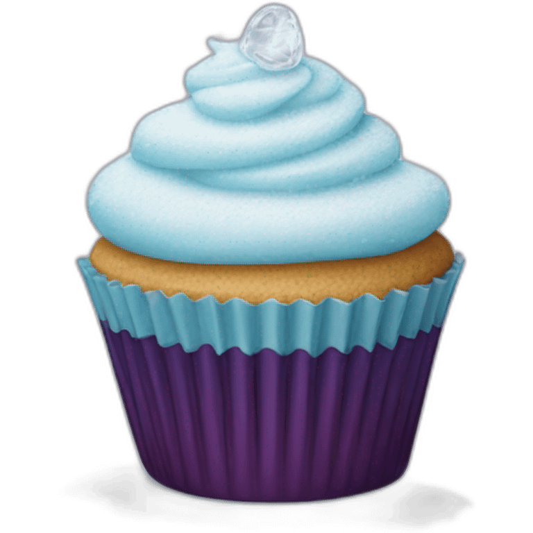 Frozen cupcake emoji