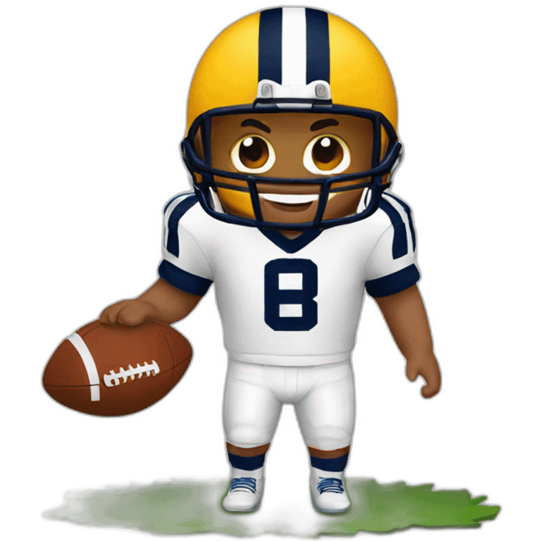 quarterback with striped knee socks emoji