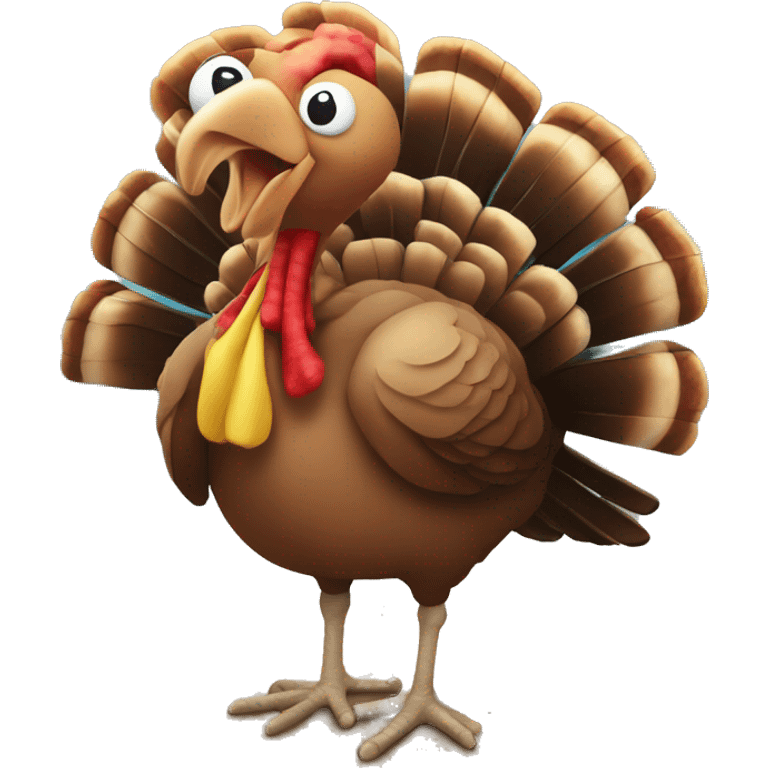 Turkey for thanksgiving by the beach emoji