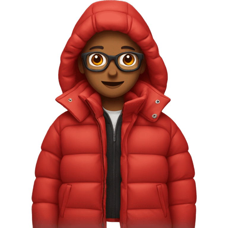 Red puffer jacket emoji