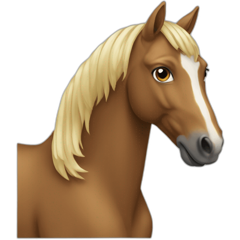 Cheval sur un ane emoji