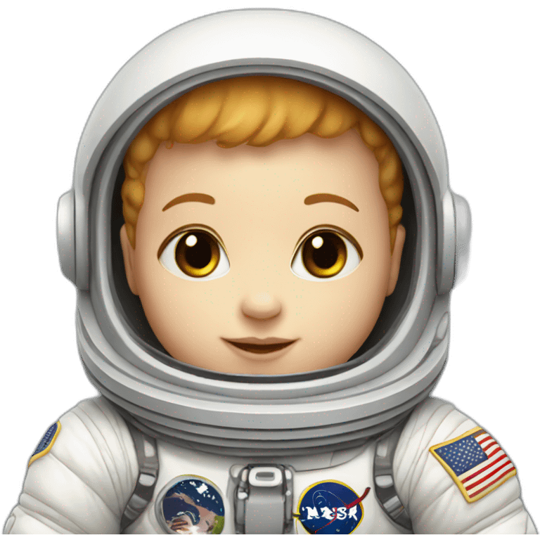 white baby body astronaut emoji