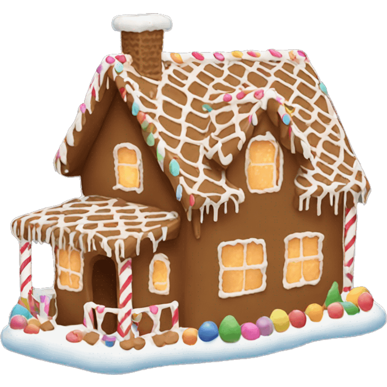 Aesthetic gingerbread house emoji