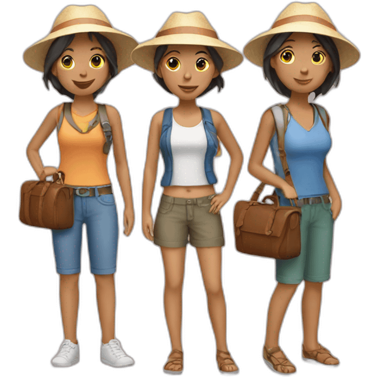 Travel-girls-3 people emoji