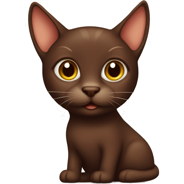 chocolate brown cat emoji