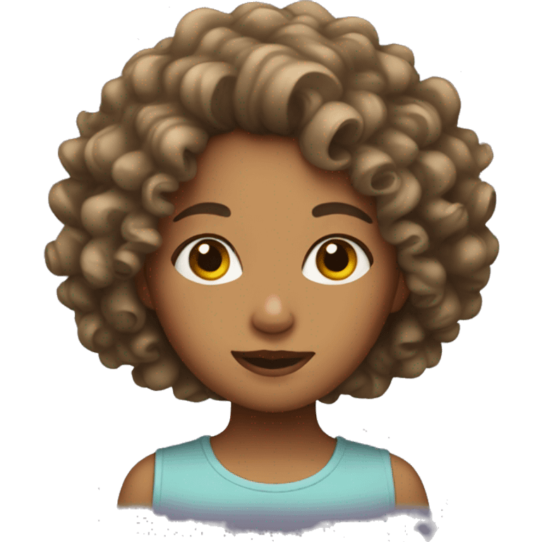 girl with curly hair emoji