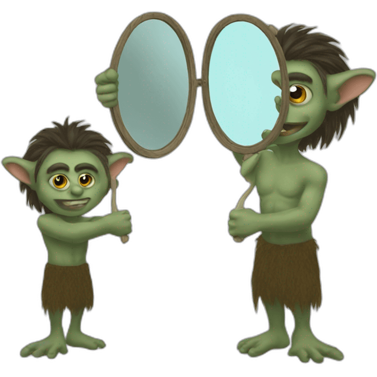 the troll and his mirror emoji