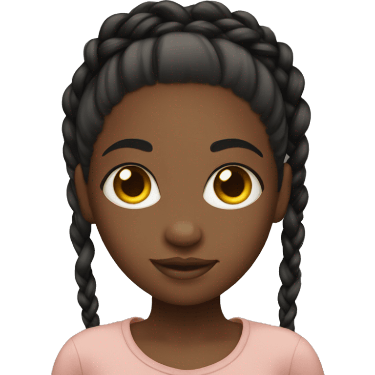 black girl w/ braids emoji