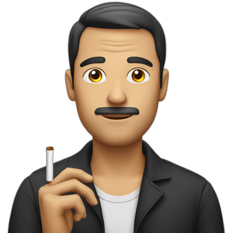 Man holding a cigarette  emoji